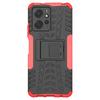Tyre Pattern Phone Case for Xiaomi Redmi Note 12 4G,PC+TPU Double Layer Shockproof Kickstand Cover