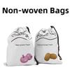 Large Vegetable Storage Bags Reusable Canvas Bag Portable Kitchen Storage Pouch