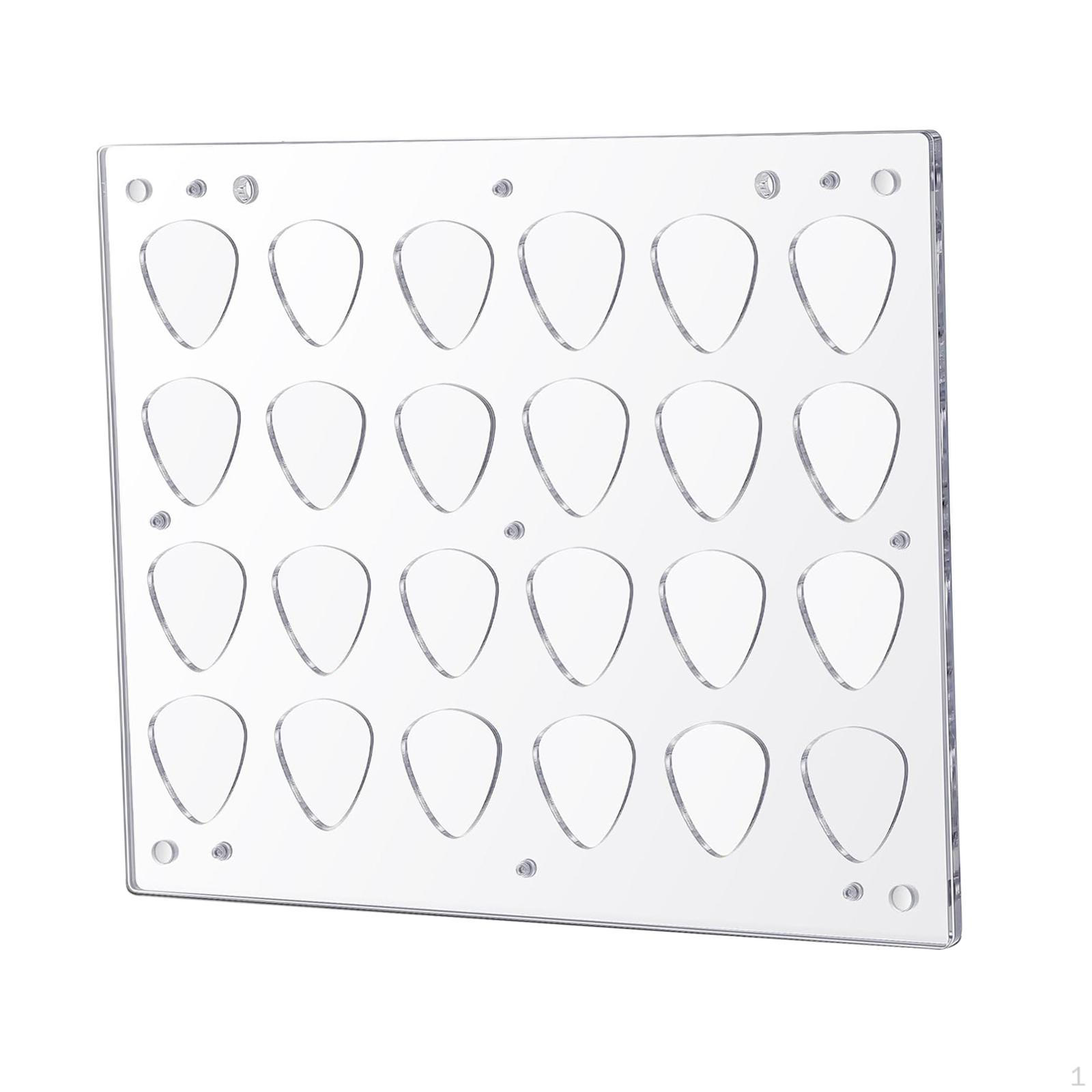 

1 Acrylic Guitar Pick Holder with 24 Compartments – Music Accessory Organizer, Suitable for белый