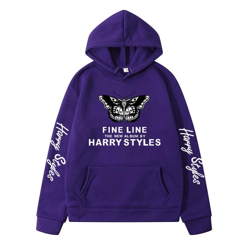 Harry Styles Peripheral Print Fashion Loose Long-Sleeved Pullover Autumn Men'S And Women'S Hooded Sweater