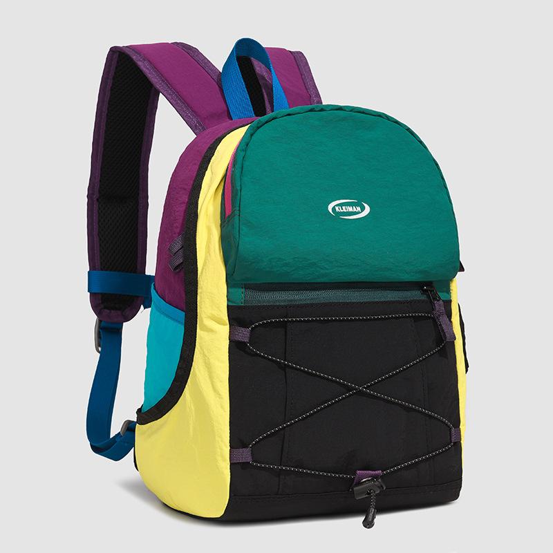 Schoolbag Lightweight Outdoor Travel Backpack Waterproof Hiking Sports Mountaineering Backpack Japanese Contrasting Color Large Capacity Versatile