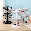 Rotating Earrings Display Stand Versatile Clear Jewelry Organizer Shelf Three Layer Rotating Jewellery Exhibition Rack