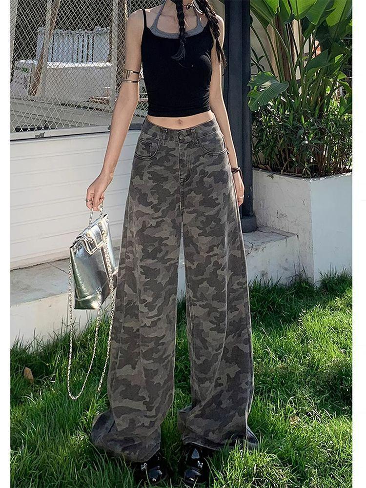 

Джинсы больших размеров цветные с широкими штанинами женские летние с высокой талией свободные тонкие удлиненные повседневные прямые брюки в стиле ретро стритстайл мешковатые длинные джинсы для женщин 4XL