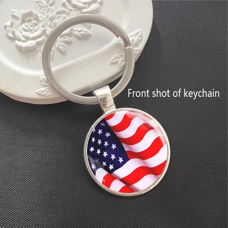 American Flag Keychain Pendant: Creative Retro Gift