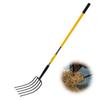Garden Fork, 5-Tine Gardening Pitchfork with Fiberglass Handle, 57 In Heavy Duty Digging Fork with Y Grip