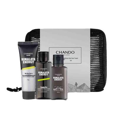 CHANDO Set de Voyage 3 Pièces Caféine pour Homme