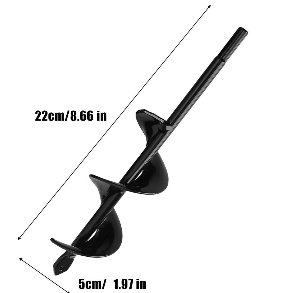 4/5cm Garden Auger Spiral Drill Bit Spiral Hole Digger Ground Drill Earth Accessories Seed Planting Flower Planter Planting Tool