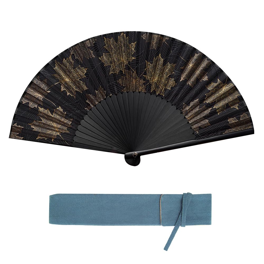 SENMAN Silk and Premium with Short and Perfect as a Gift for Day or Fireworks or as a Souvenir for Overseas Yukata Short Fabric with Black Autumn
