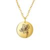Birth Flower Pendant Necklace Women Stainless Steel Flora Gladiolus Poppy Peony Rose Daisy Necklace Personalized Jewelry