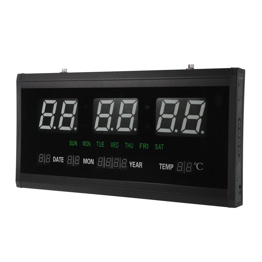 LED Digital Perpetual Calendar Hanging Clock Living Room Wall Clock