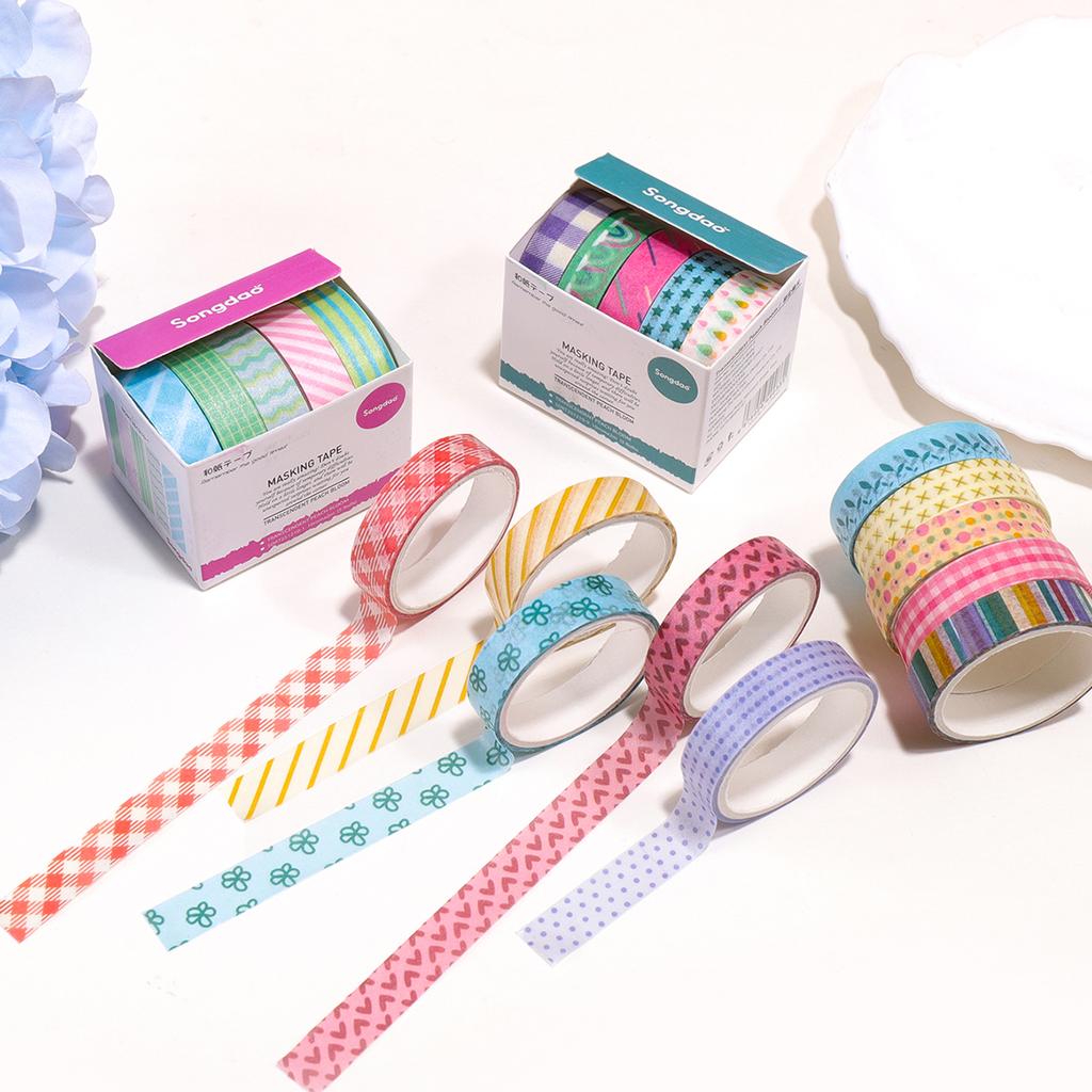 Retro Cartoon Color Ful Washi Tape Set for DIY Photo Frames Diaries Gift Box Packaging Exquisite Decorative Items Cute Gift