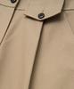 NOIRER FOR WOMAN Heavy Chino One-Pleat Wide Pants (Beige)