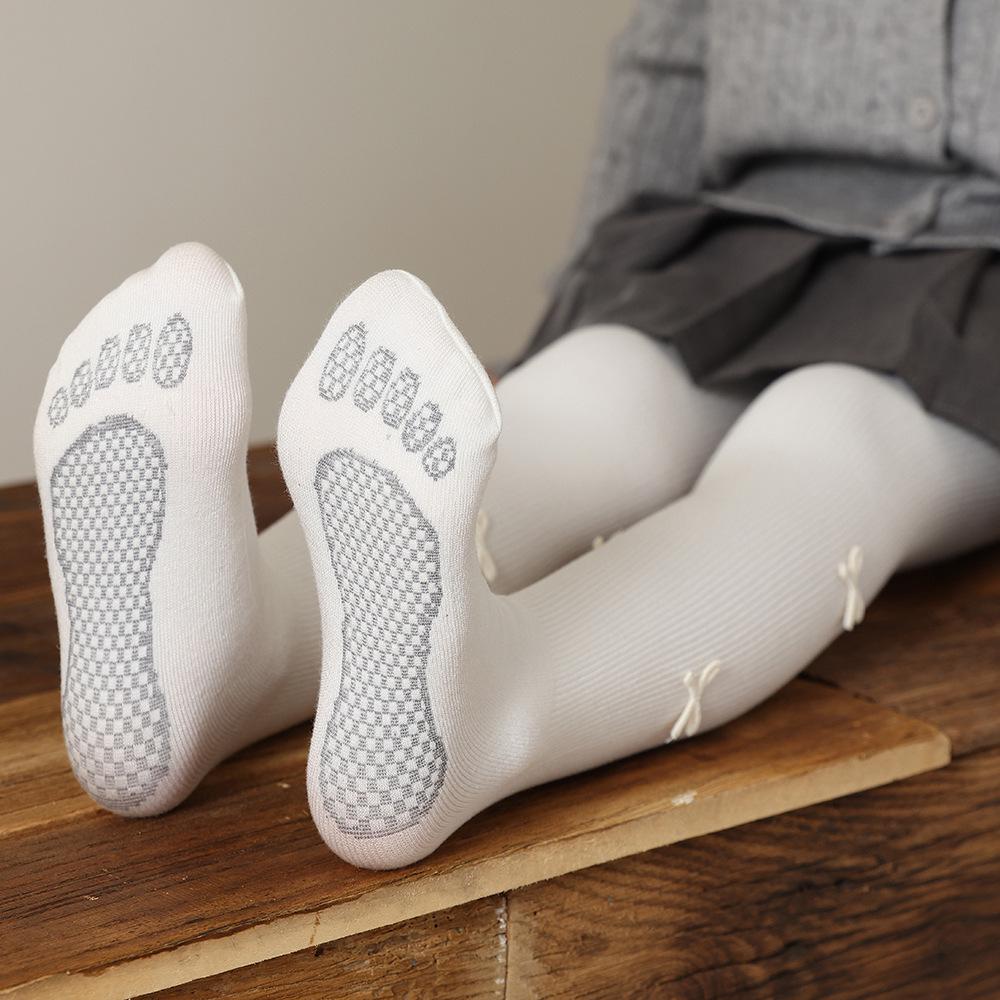 Girls' Spring & Autumn Tights: Lightweight Children's Base Layer Socks, Summer White Dance Socks, Baby Onesie Tights