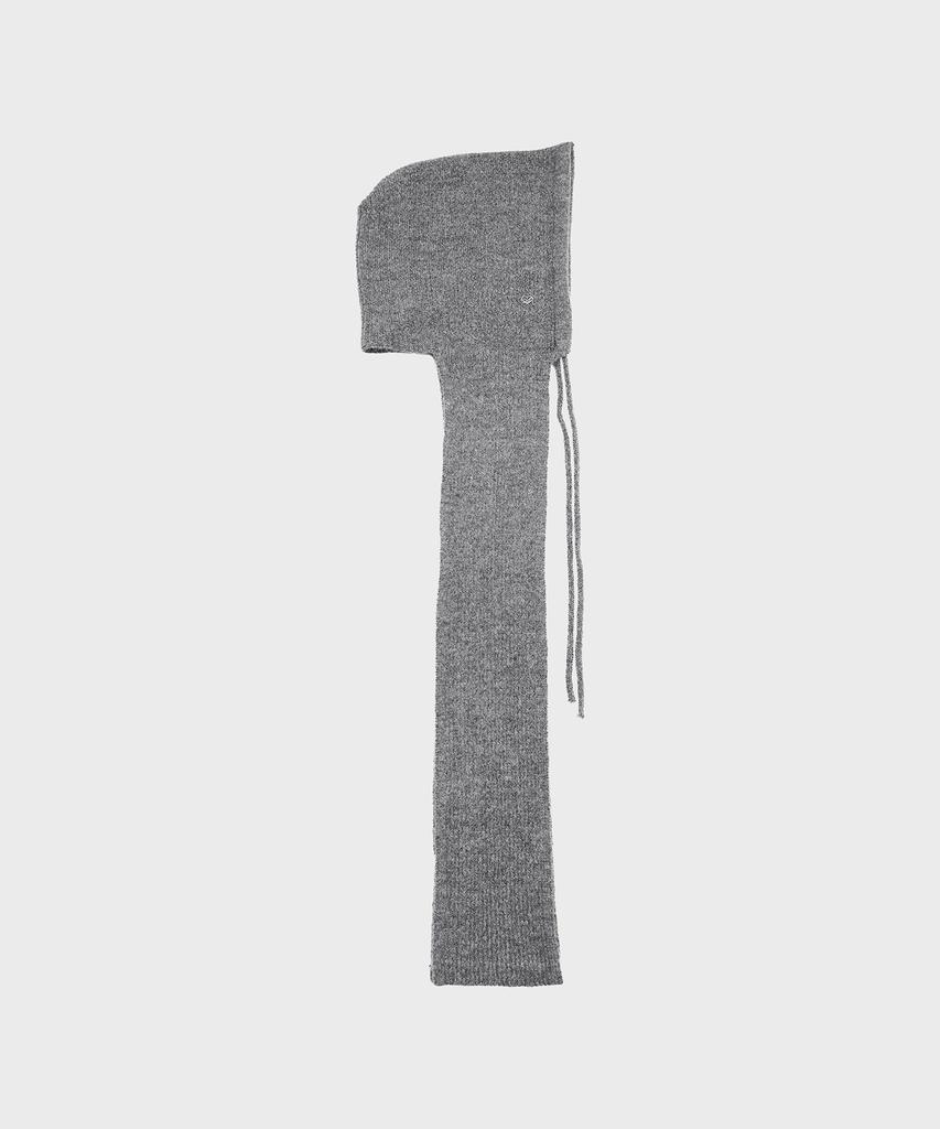Alkialka Knit Hoodie Muffler (Gray)