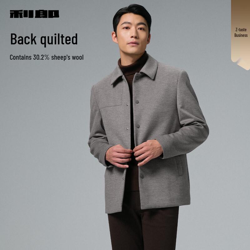 

Мужское простое шерстяное пальто Lilang с лацканами для бизнеса L 170/88A