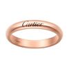 C De  Classic Letter Narrow 18K Gold Ring Unisex Rings Rose-Gold B4232500