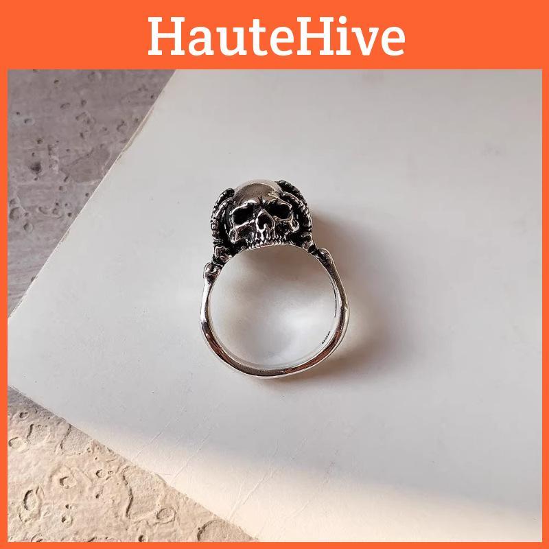 Unique Vintage Design Skull Ring For Women Stylish Adjustable Copper Jewelry