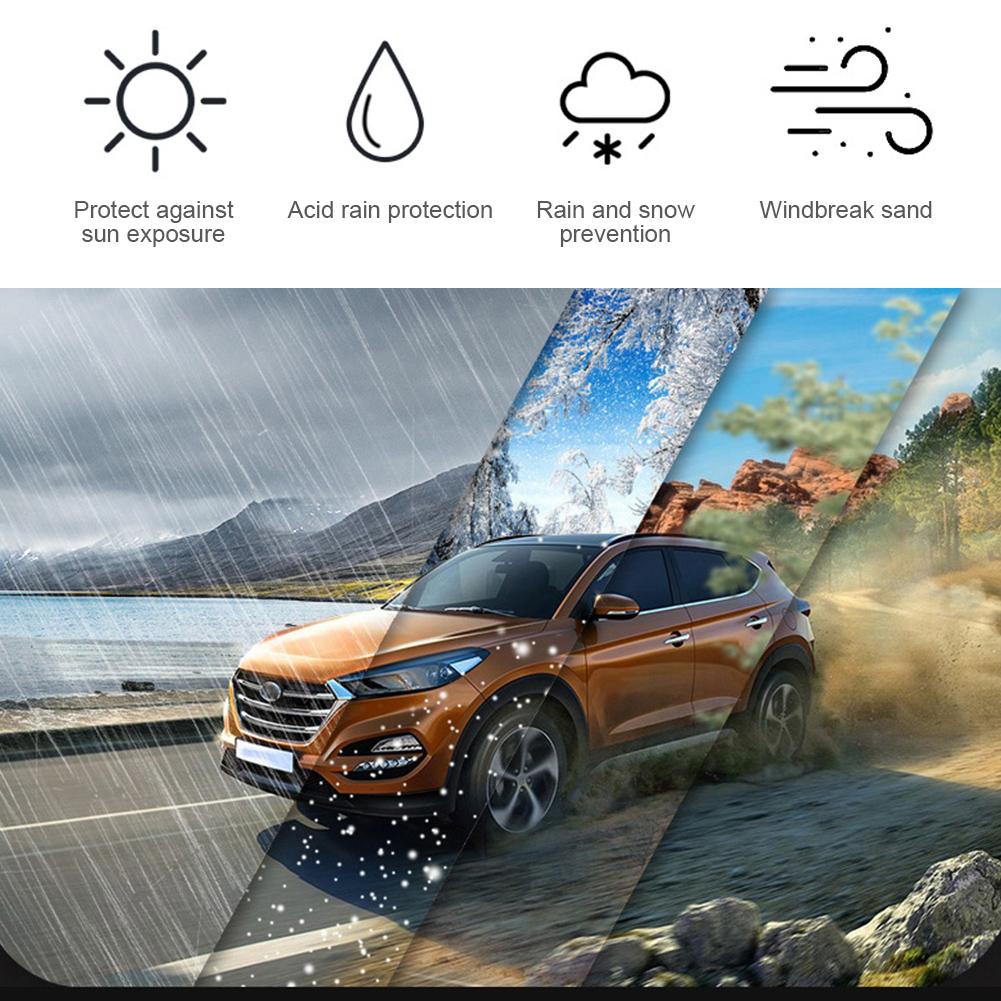 Universal Car Protective Cover S-XL Disposable Transparent Car Cover Outdoor Protection Waterproof Dust-Proof for Hatchback SUV