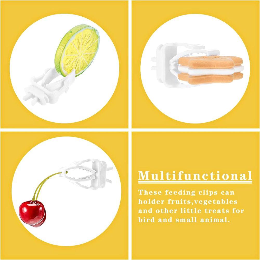 6 kusů Držák na krmivo do ptačí klece Papoušek Ovoce Klipy na zeleninu Spona na krmítko do klece pro andulku Kakadu Ara Korela Conure