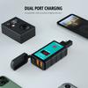 Motorcycle Dual Usb Charger Qc3.0 Fast Charger With Voltmeter Power Switch Integrated Sae Socket 1.4 M Ot Terminal Cable