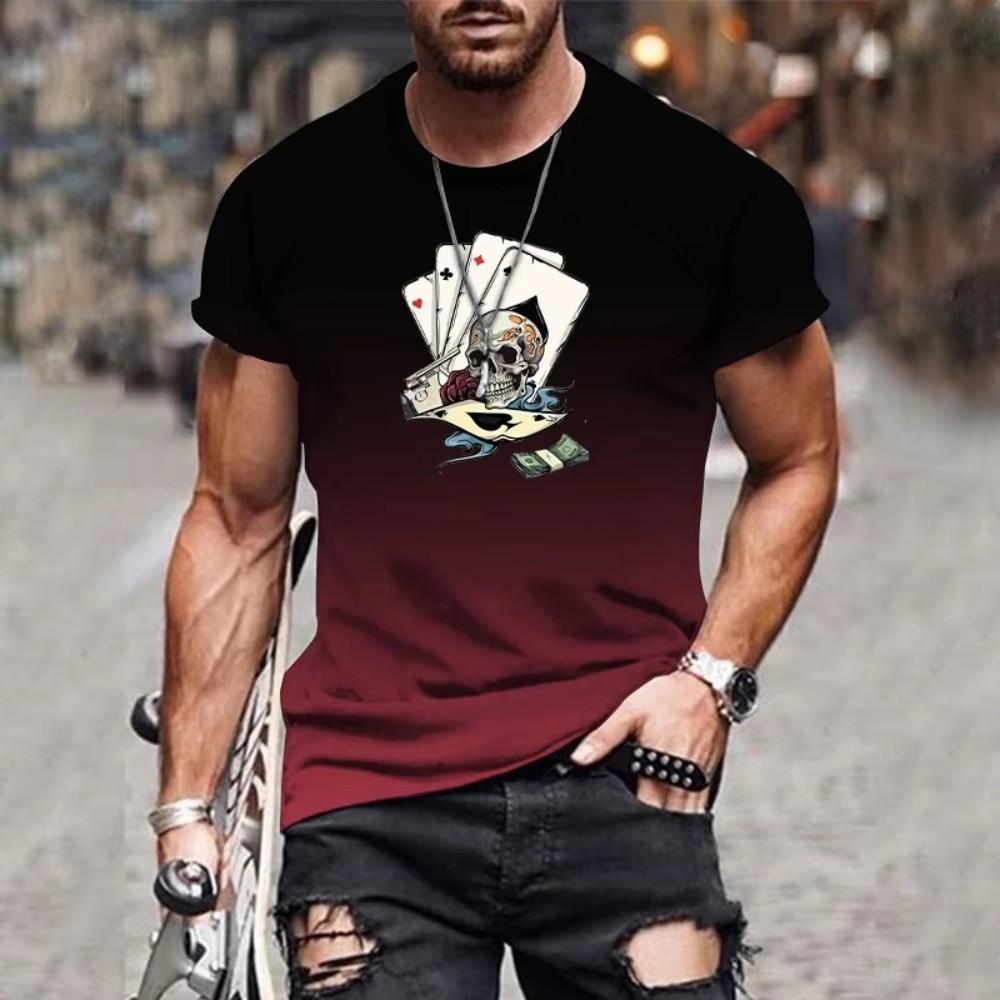 

Летняя модная самая продаваемая футболка с 3D-градиентным принтом, с короткими рукавами, модные универсальные мужские футболки свободного покроя, топы 6XL