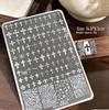 Nail Art Stamping Plates - Star, Polka Dot, Lines, Grid Lace Textures