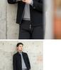 Men's Double-Sided Cashmere Tweed Coat: 100% Wool, Short Lapel, Autumn/Winter Business Jacket