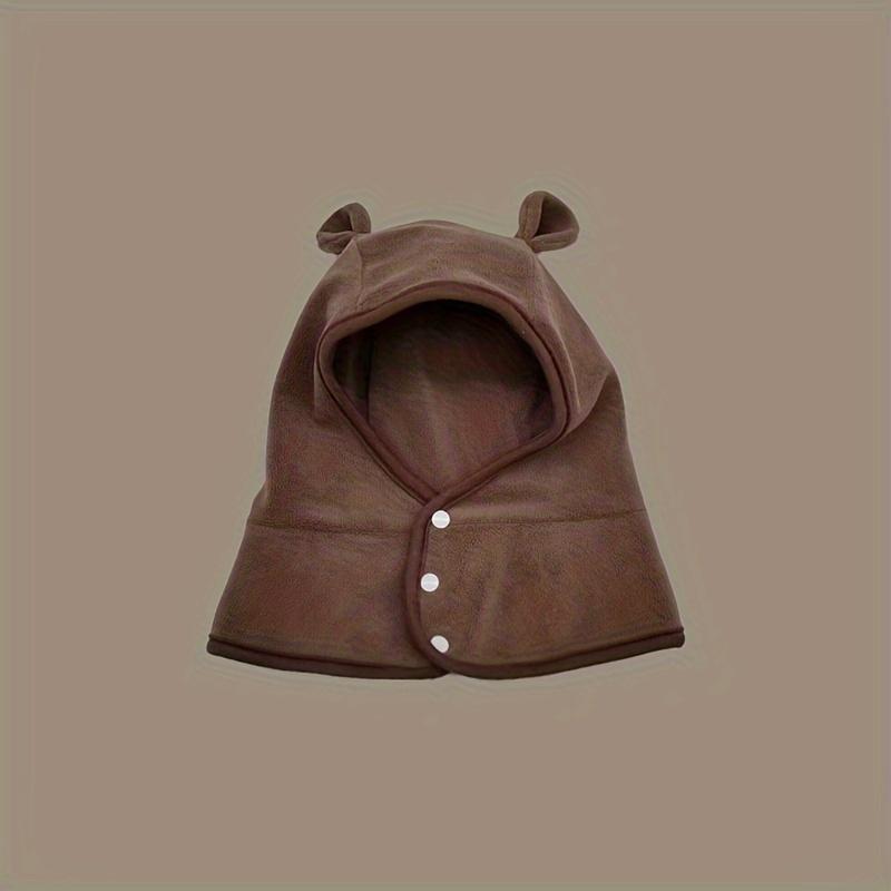 1pc children's hat autumn and winter baby scarf integrated beanie warm balaclava hat kids with ear protection fits 1-3 years old