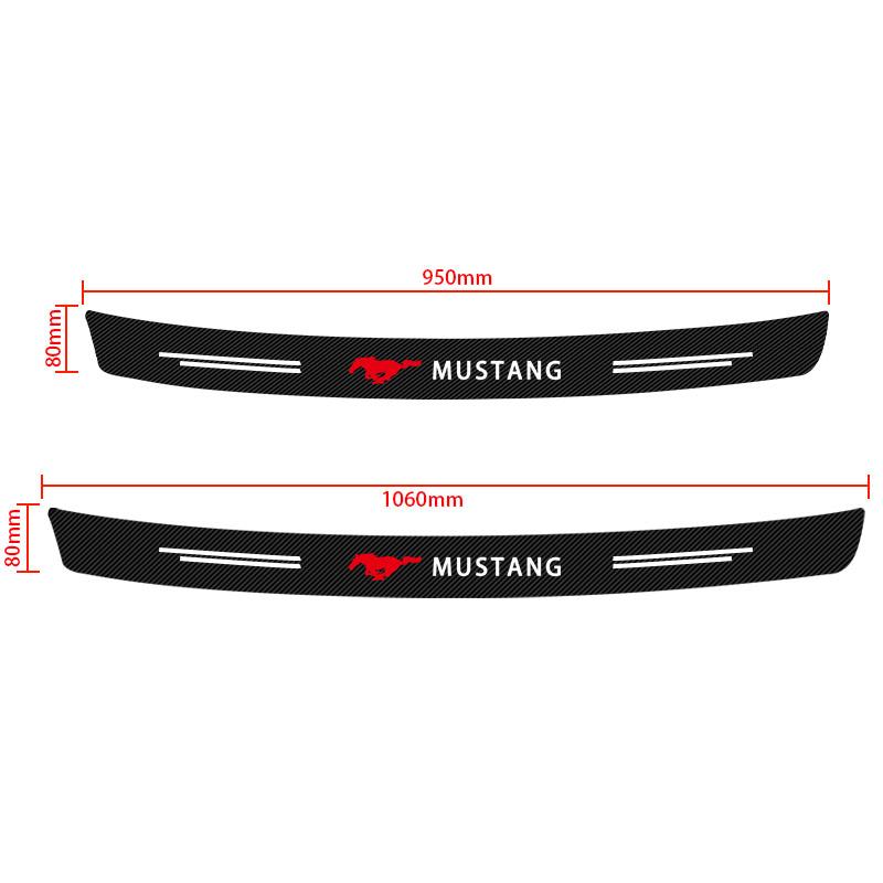 Carbon Fiber Car Trunk Rear Bumper Sticker Guard Plate Protector for Ford Mustang Explorer Focus Shelby GT350 Kuga Fusion F-150