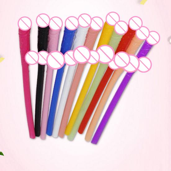 Fun Plastic Straws for Parties Reusable Naughty Drinking Straws Humorous Colorful Straw Creative Bachelorette Birthday Wedding Decorations