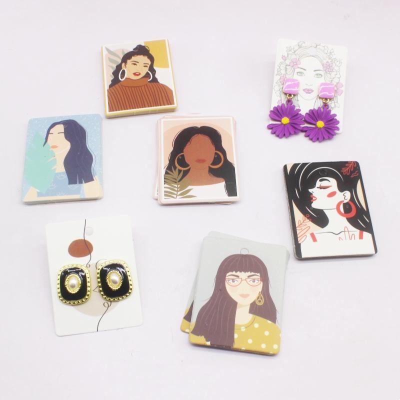 50pc 5x6.5cm Earrings Cards Paperboard Jewelry Newest Arrived Popular Display Cardboard Hot Sale Fashion Design Delicate  Cards