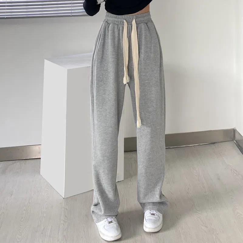 High-Waisted Loose Fit Sweatpants for Tall Girls - Spring/Autumn