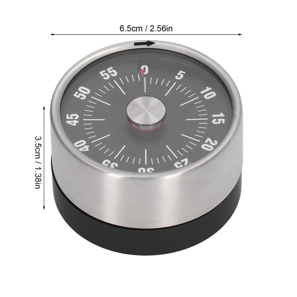 Magnetic Timer Magnet Design Stainless Steel 70db Alert High Accuracy Visual Timer for Kitchen Cooking Management