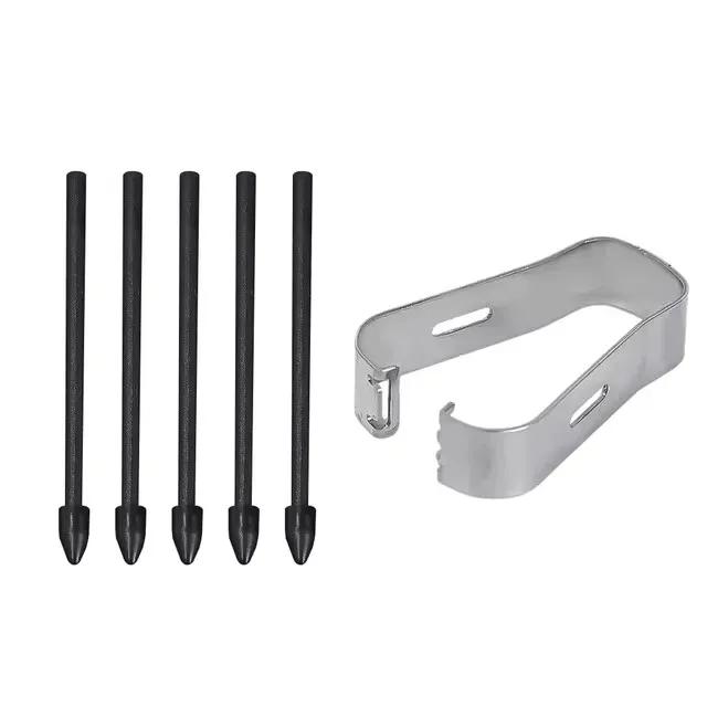 Náhradní hroty pro dotykové pero S Pen s klipem pro Samsung Galaxy S24 S24Ultra Tab S9 S9U S9FE S Pencil Kovový náhradní hrot