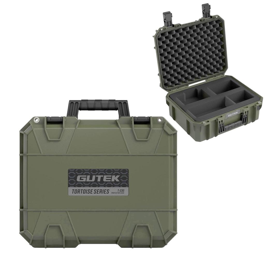 GUTEK Tortoise T-230 Protective Case, Waterproof, Dustproof, and Heat-Resistant, 2.77kg (6.5 lbs) Empty Weight, 16-inch, Automatic Air Pressure