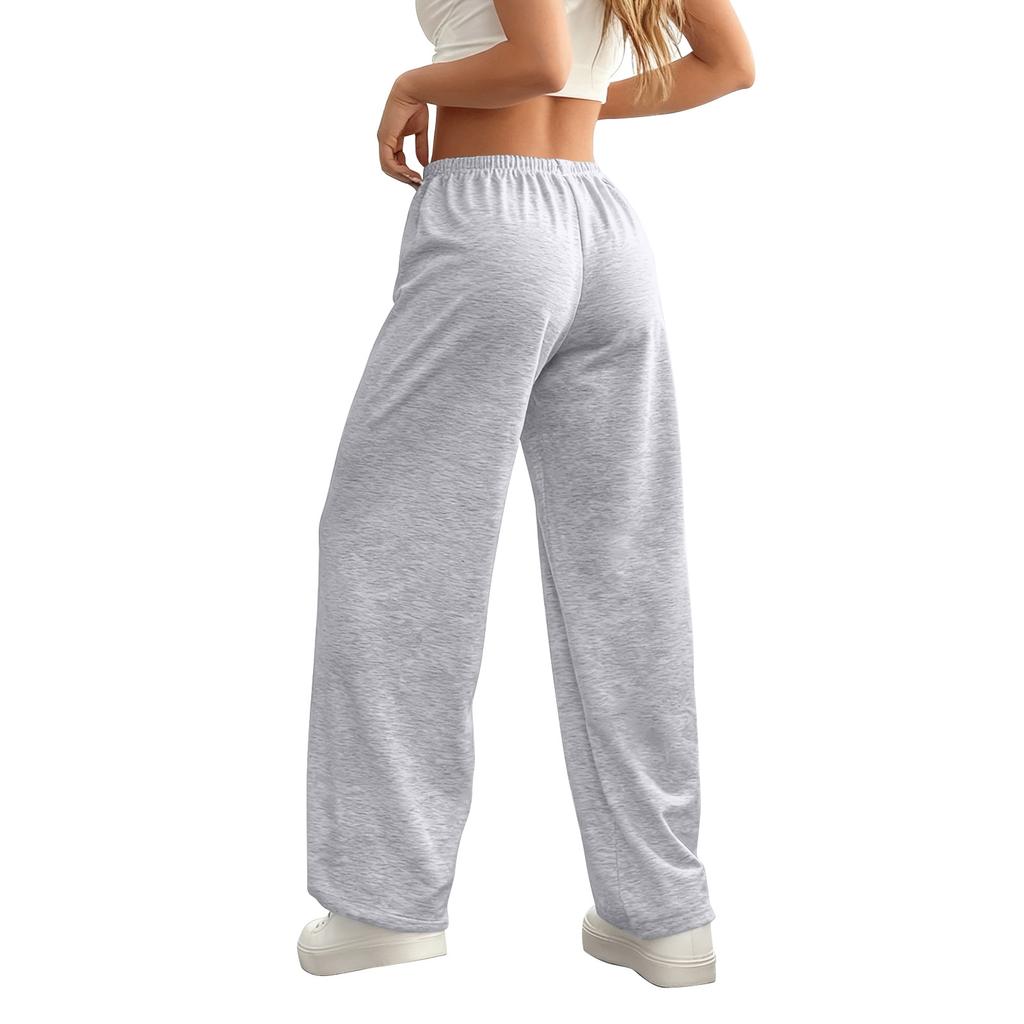Women's Wide-leg Athletic Pants, Loose Straight-leg Casual Pants, Athletic Jogging Pants