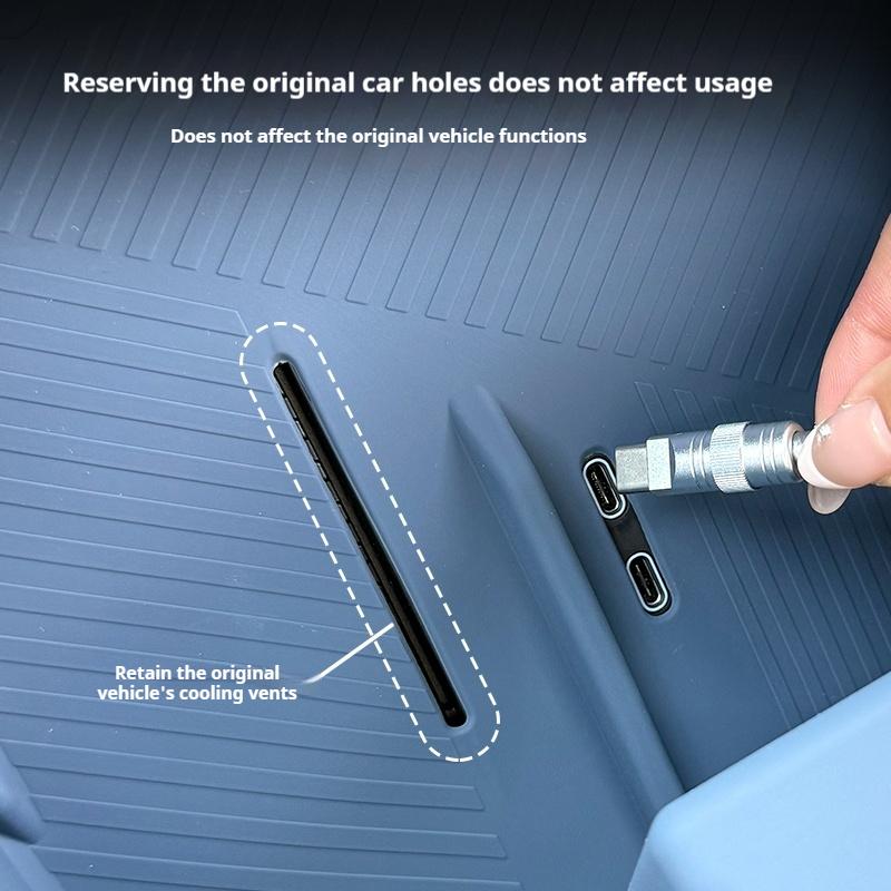 Silicone Car Console Cup Holder Wireless Charging Pad Protection Mat Auto For BMW X3 G45 2025 2026 Accessories Interior Styling