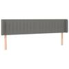 VidaXL Tête de Lit à LED Meuble de Chambre à Coucher Accessoire de Lit Double Tête de Cadre de Lit Intérieur Gris Foncé 3123489
