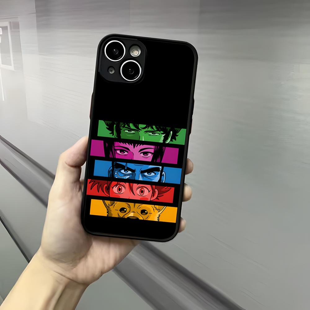 Anime Cool C-Cowboy B-Bebop Ins Phone Case For Iphone 17 16 15 14 13 12 Pro Max Xr Air Plus Skin Feel Black Hard Shell Cover