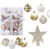 Christmas Ornament Ball 3cm Tree Top Star Vibrant Decoration Set Hanging Large That Stands Out On Nordic Accessory 30 Pieces Elegant Stylish Party