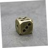 SAFIGLE Set of 6 Brass Dice, 11mm Rounded Corners, Vintage Finish, Gold, Durable and Rust-Resistant, Perfect for Party Games, Board Games, and Bar Dec