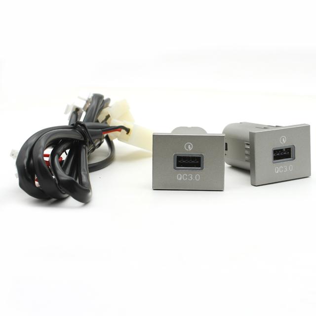 Araba USB şarj aleti PD Hızlı Şarj QC3.0 Otomatik Telefon şarj adaptörü Düğmesi Ford Focus 2 için mk2 2009 2010 2011 Aksesuarları