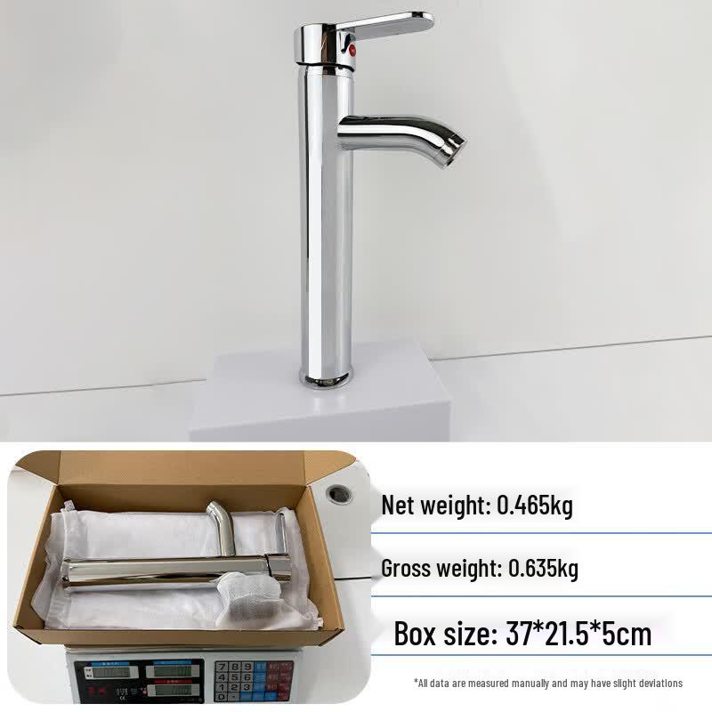 TLXT Stainless Steel Tall Single Cold Bathroom Basin Faucet