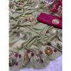 Saree Crunchy Chiffon With Gota Paty Work & Butta Moti Work With All Over Aarco
