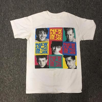 New Kids on The Block Duży Krok T-shirt Amerykański Oversize Krótkorękaw Męski Damski Moda Ulica Hip-hop Rock Top