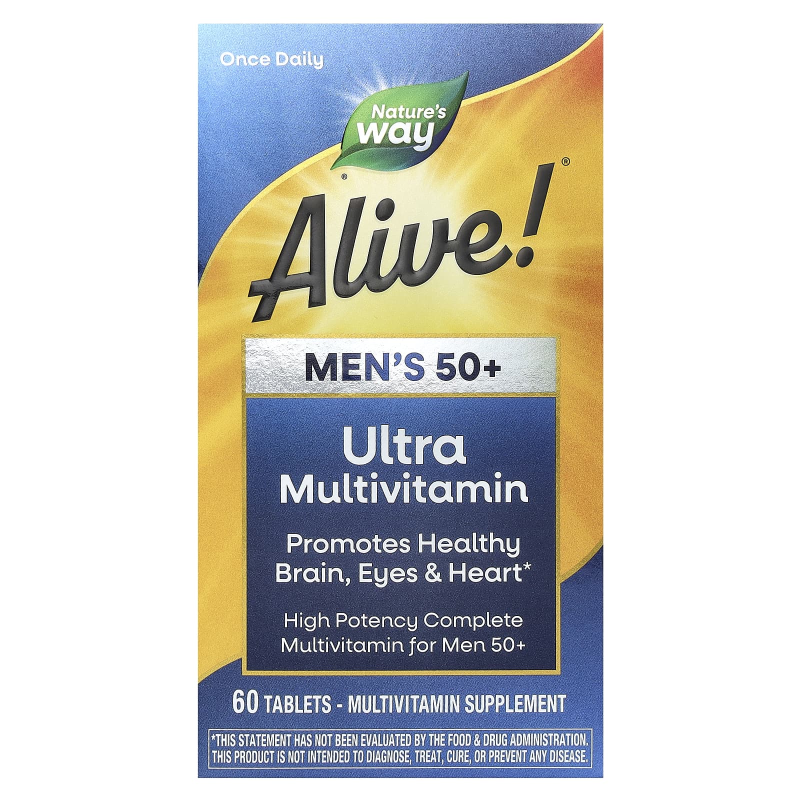 

Nature S Way, Alive! Ultra Multivitamin for Men Over 50, 60 Tablets