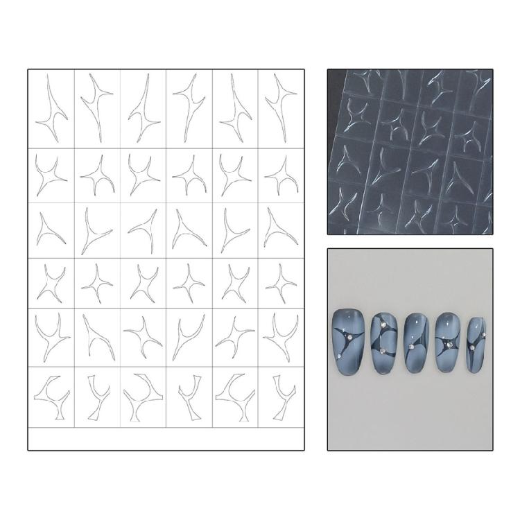 Innovative Nail Stickers Nail Stencils Decals For Personalizing Looks Quick Setups Vibranted Colors Safe For Daily Use
