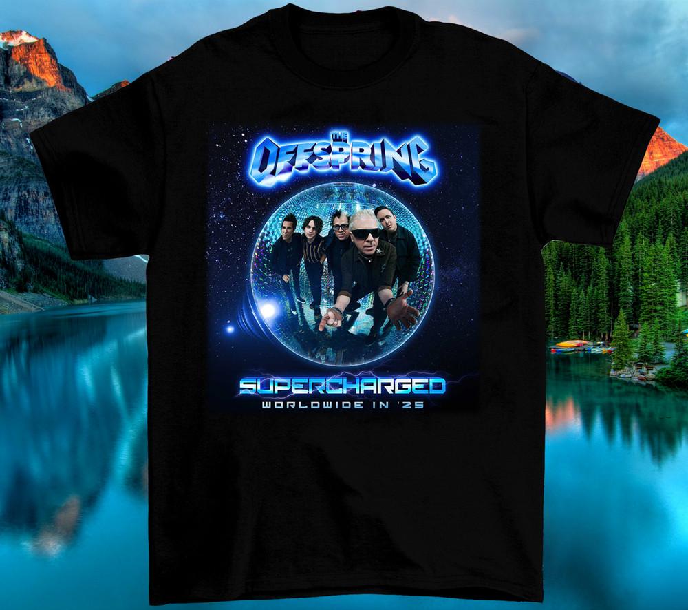 The Offspring Supercharged Worldwide Tour 2025 T Shirt Black All Size BT748 Unisex T-Shirt M