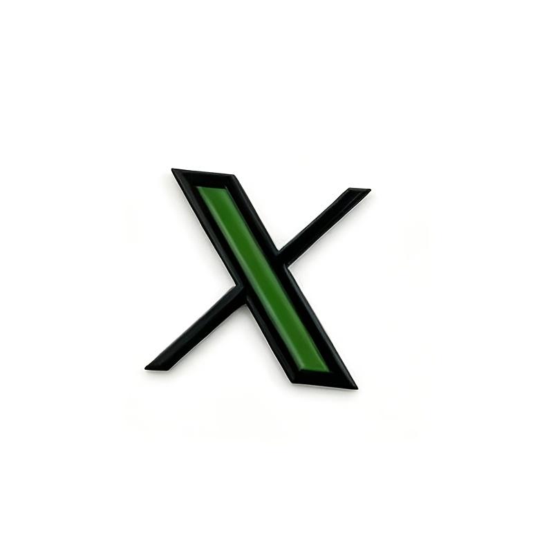 Suitable for Cars, Motorcycles, and Electric Vehicles, DIY High-quality Metal Modified X Letter Car Emblem Stickers, Body Side Emblems,