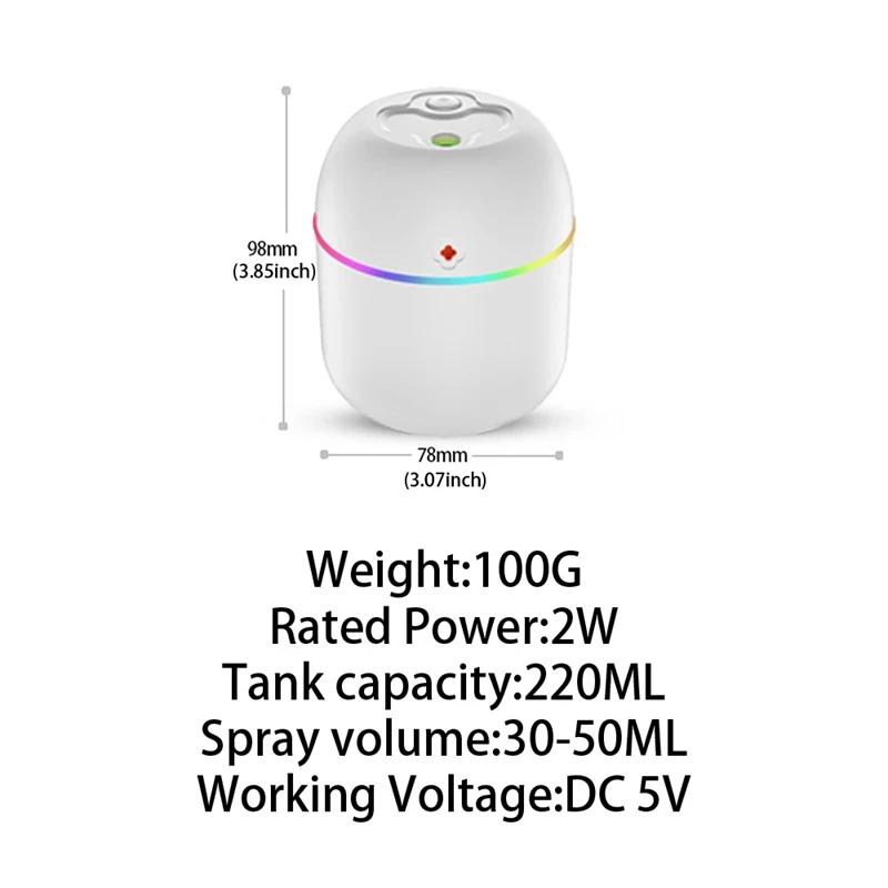 USB Egg Shape Humidifier Portable Air Aroma Diffuser Large Mist Ultrasonic Nebulizer for Car Office Desktop Home Air Freshener